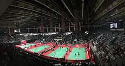 Interior of Istora during the 2018 Indonesia Masters