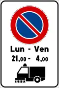 No parking during road cleaning operations