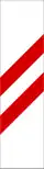 Level crossing countdown marker (placed at two-thirds of the distance from the crossing, usually 100 m)