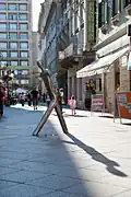 Walker statue on Rijeka main street Korso