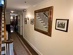 Inside the side entrance to the inn. Where the dining room once was, prior to 2019, are now guest rooms