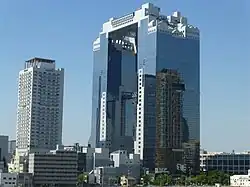 The view of the three towers within the Shin-Umeda City complex, the Westin Umeda and the Umeda Sky Building