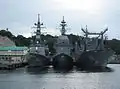 JS Murasame, JS Asuka and JS Tokiwa at Yoshikura Pier, Yokosuka, -26 Oct. 2008