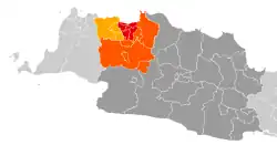 Location of Jakarta metropolitan area