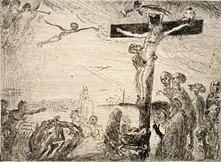 Christ Tormented by Demons (1895) etching and drypoint, 17.9 × 24.2 cm, Museum of Fine Arts, Ghent