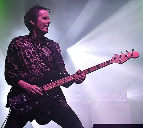 Jamie Stewart playing with Death Cult at Birmingham O2 Institute 14 Nov 2023