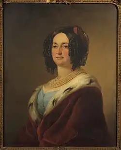 Portrait of his wife, Princess Leopoldina, by Jan Adolf Brandeis