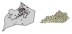 Location of Plantation in Jefferson County, Kentucky