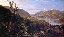 "View of the Hudson Highlands, West Point", 1862