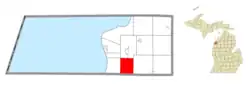 Location within Benzie County