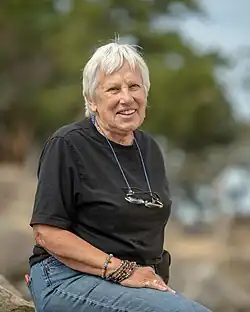 Professor Emerita (UBC) Judy Myers on Saturna Island in the British Columbia, Canada Gulf Islands