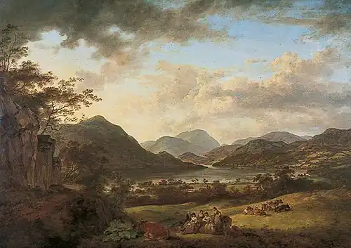 Ullswater from Gowbarrow, Cumbria by Julius Caesar Ibbetson