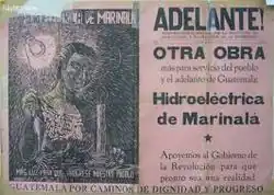 Image 9Advertisement for the Marinalá power plant during the Árbenz government (from History of Guatemala)