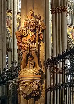 St. Christopher statue by Tilman van der Burch, c. 1470