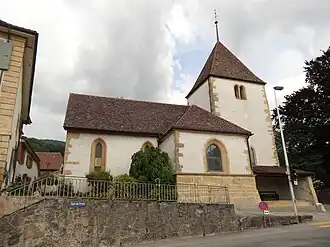 Village church in Cornaux