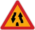 End of dual carriageway