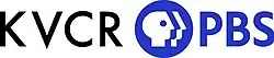 The black letters K V C R in a geometric sans serif next to the PBS network logo