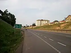 Kampala Northern Bypass Highway Crossection in Naalya overlooking the Round About