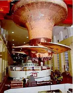 A Bonneville Dam Kaplan turbine after 61 years of service