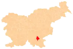 The location of the Municipality of Dolenjske Toplice