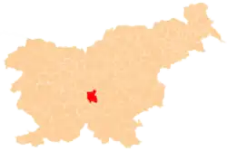 The location of the Municipality of Grosuplje