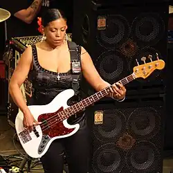 Wormworth performing with The B-52s, 2009