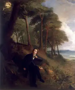 Keats Listening to a Nightingale on Hampstead Heath by Joseph Severn, 1845