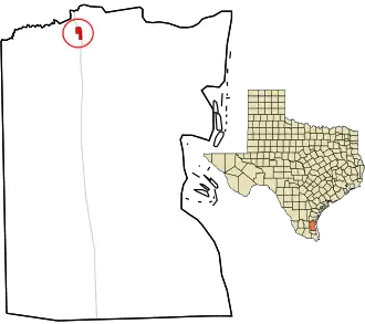 Location in Kenedy County, Texas