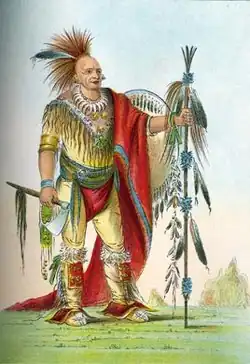 Native American chief in regalia