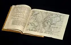Johannes Kepler's 1606 book De Stella Nova in Pede Serpentarii (On the New Star in Ophiuchus's Foot) opened at the page for Ophiuchus.