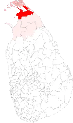 Location of Kilinochchi