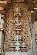 Kirtimukha relief on outerwall of Siddheshvara temple at Haveri