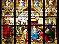 Late 19th-century stained glass of The Adoration of the Shepherds and the Magi, Cologne Cathedral