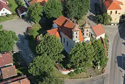 Centre with the Church of Saint Bartholomew