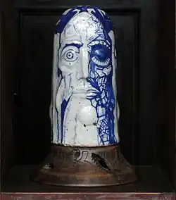 Self-portrait/sculpture of Odin in the Eddasaal of the Atelierhaus