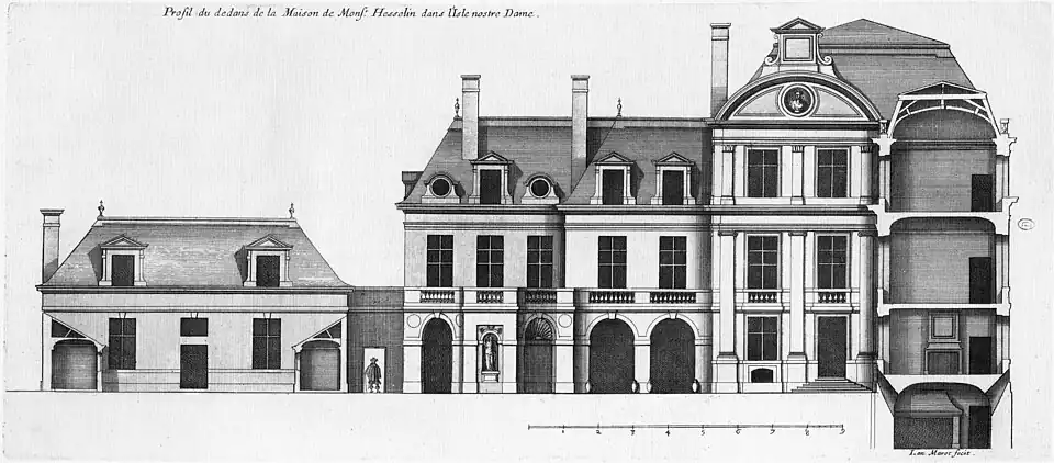 Long section, view to the east