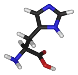 Chemical structure of Histidine