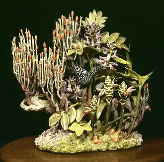 Sculpture of Ginger, Ephedra & Liquorice by Patrick O'Hara in 1990. Height 28 cm. Commission by SmithKline Beecham & Sumitomo Chemical.