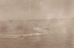 Landing craft from LST-487 launched during the invasion of Saipan