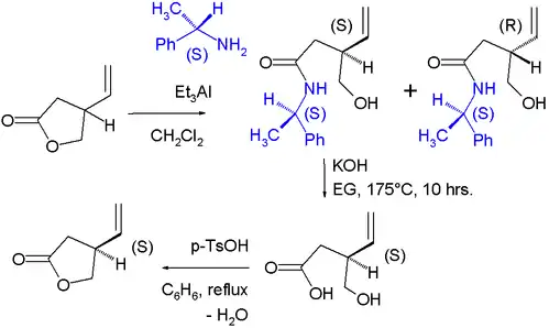 Lactone chiral resolution