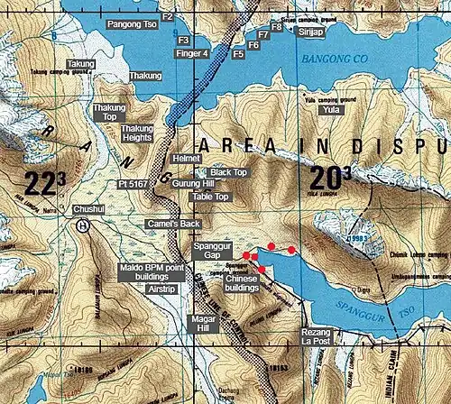 Map 4: The Line of Actual Control between China and India (DMA, 1992)