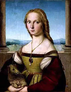 Young Woman with Unicorn by Raphael, c. 1505