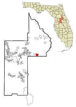 Location in Lake County and the state of Florida
