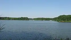 Lake at Kennekuk County Park, in the western part of the township