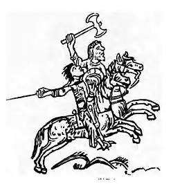 Anglo-Saxon warriors on horseback