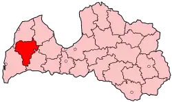 Location of Kuldīga district