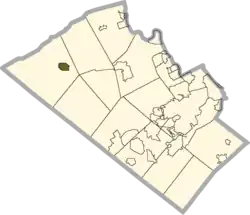 Location of New Tripoli in Lehigh County, Pennsylvania
