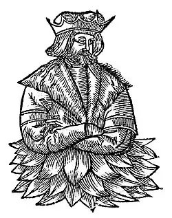 Imaginary depiction of Leszko II in Sarmatiae Europeae descriptio by Alexander Guagnini