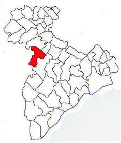 Location in Giurgiu County