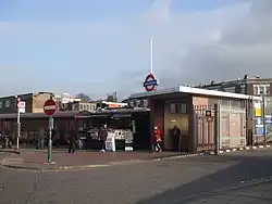 Western entrance facing Grove Green Road and bus stand.
